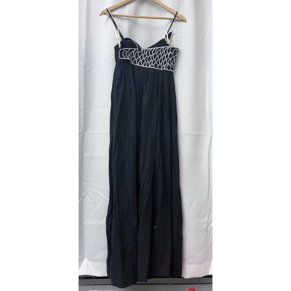FARM Rio Fish Top Maxi Dress Black Resort Boho Chic Linen Art Deco Dress NWT XXS - Picture 8 of 15